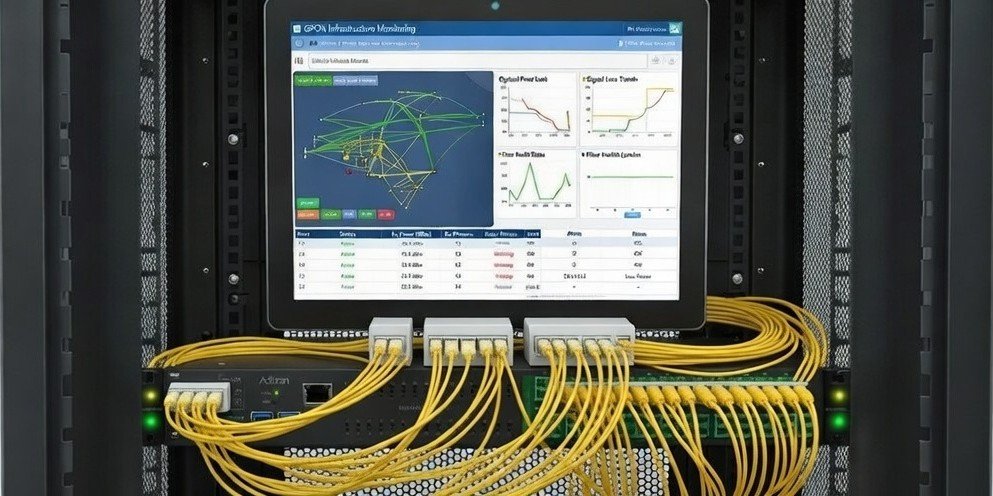 Diagrama de monitoreo PON profundo con tecnología DPA